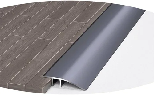 Vista 8 de HCZION 1 tira de umbral para puerta, tira de transición de aluminio, tira de transición de piso, rampa de umbral de alfombra, reductor de umbrales