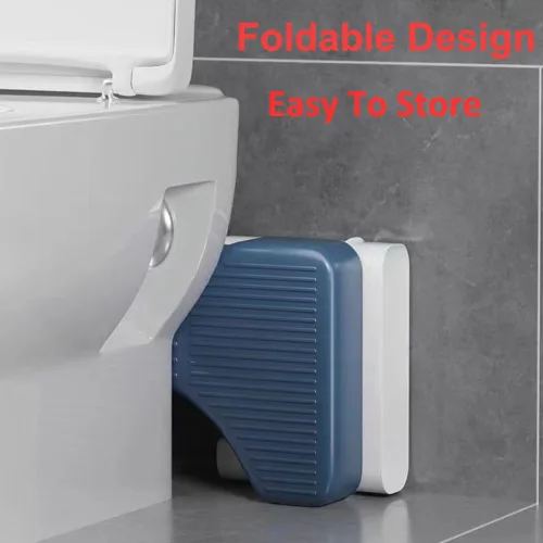 Vista 2 de Taburete de inodoro para adulto, taburete de excremento para baño de 7 pulgadas, antideslizante para baño, soporte de inodoro para pies, portátil