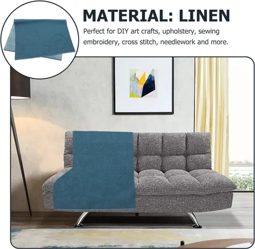Vista 3 de VICASKY Tela Lino Naturaleza Costura Paño de mesa Prendas Bordado Cruz DIY Artesanías Accesorios para Confección Faldas Bolsa de arpillera Tapicería
