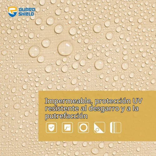 Vista 3 de GUARD SHIELD - Lona resistente, impermeable, de polietileno, gruesa, resistente a los rayos ultravioleta, con ojales, para exteriores, 6 x 8 pies
