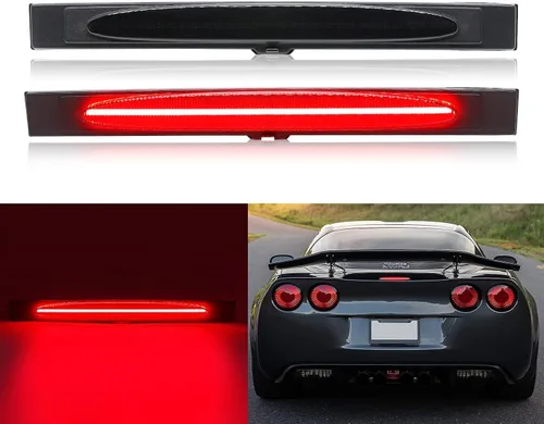 Vista 8 de 3ª luz de freno LED de repuesto para Corvette C5 1997-2004, luz de freno de montaje alto con lente ahumada, tercera luz de freno central de montaje