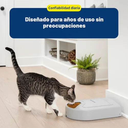 Vista 7 de Alimentador automático para perros PetSafe, 5 comidas, capacidad de 40 oz, plástico, para alimentos secos, para múltiples mascotas