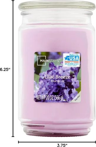 Vista 9 de Mainstays - Velas perfumadas de 20 onzas, paquete de 3 unidades (brisa lila)