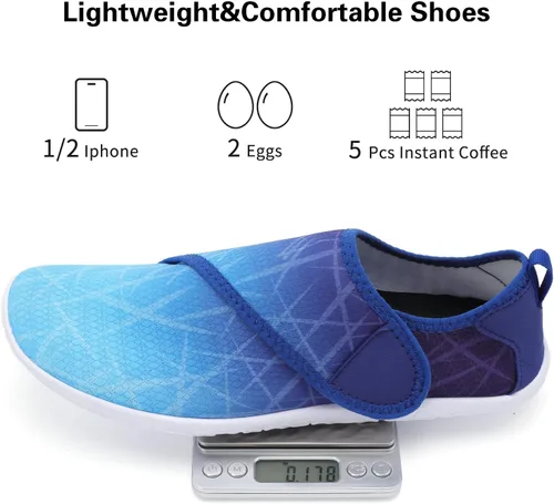 Vista 7 de Lisdwde Zapatos de agua antideslizantes para hombre y mujer, zapatos de natación, deportes de playa, secado rápido, zapatos de calcetín para mujeres