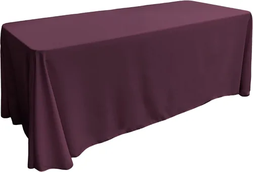 Vista 219 de LA Linen Mantel rectangular lavable de popelín de poliéster, resistente a las manchas y a las arrugas, cubierta de mesa 60x84, mantel de tela