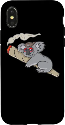 Vista 4 de iPhone 15 Koala fumar marihuana marihuana fumar marihuana Stoner Don't Care Bear Case