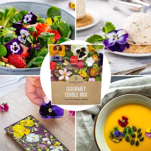 Vista 9 de Wildflower Seeds - Mezcla de flores comestibles, 1 onza más de 7,000 semillas anuales y perennes polinizadas abiertas