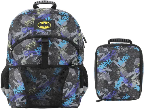 Vista 8 de Bioworld Conjunto de Mochila Premium y Kit de Almuerzo de Batman de 2 Piezas de 16" para Niños