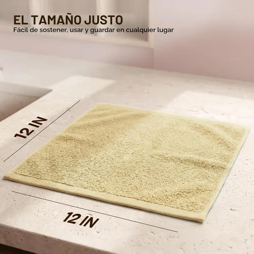 Vista 6 de Utopia Towels Juego de 12 paños de algodón – 100% algodón hilado en anillo, paños de franela de alta calidad, altamente absorbentes y suaves al