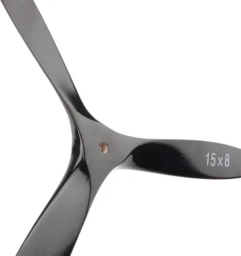 Vista 4 de Hélice RC de 3 cuchillas 15 × 8 Hélice de avión RC de madera de haya para avión de motor de gasolina