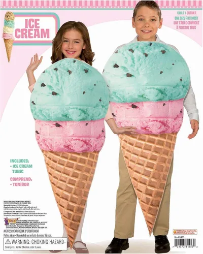 Vista 2 de Forum Novelties Túnica de disfraz de helado para niños, como se muestra, talla única