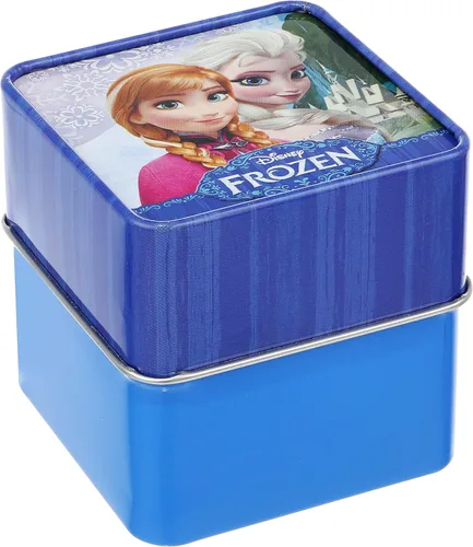 Vista 3 de Disney FZN3554 Frozen Anna and Elsa - Reloj acentuado con diamantes de imitación con correa rosa brillante Rosado Movimiento de cuarzo