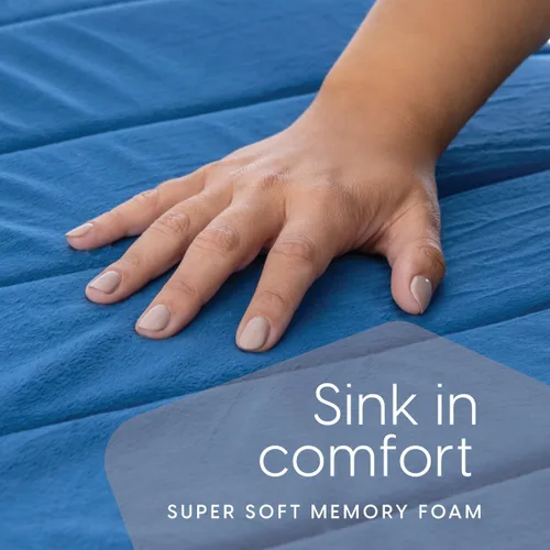 Vista 2 de Milliard Almohada de piso de espuma viscoelástica, cojín cuadrado decorativo de 22 pulgadas con funda acanalada de terciopelo suave lavable