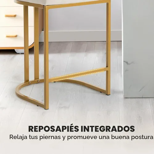 Vista 5 de Modern Barrel - Juego de 2 taburetes de bar, taburetes de altura de mostrador, taburete de terciopelo de 26 pulgadas con respaldo cómodo, silla