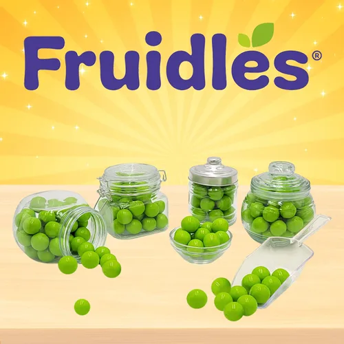 Vista 8 de Fruidles Bolas de goma con sabor a frutas, golosinas de bufé de dulces, repuestos de tamaño de máquina, certificado Kosher Parve, 1 pulgada