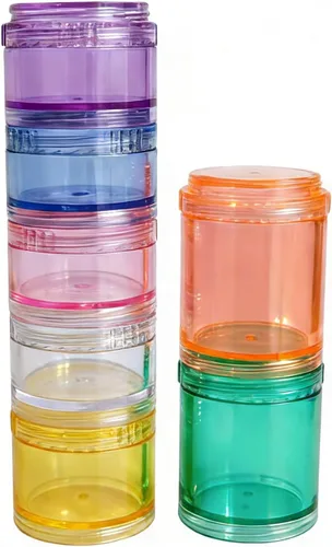 Vista 13 de Organizador de píldoras apilable, estuche de píldoras de viaje de 7 días, pastillero para bolsillo, contenedor portátil de vitaminas y medicamentos