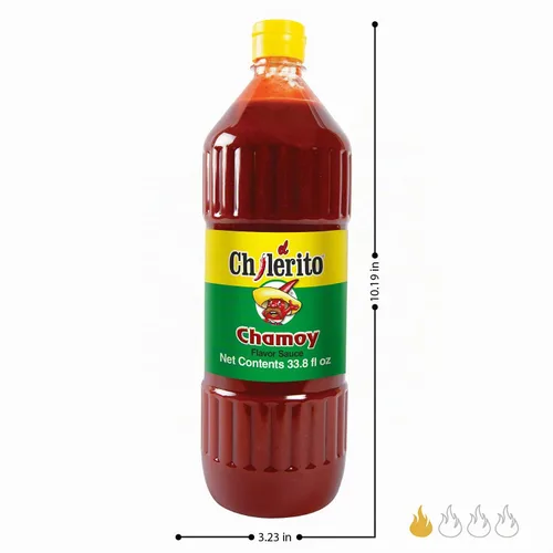 Vista 2 de EL CHILERITO Sabor Salsa Chamoy 1 l/33.8 onzas líquidas – Sabor mexicano – Para compartir con amigos y familiares – Chile mexicano – Kosher