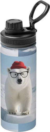 Vista 16 de Green tractor Insulated Stainless Steel Kettle Print Funny Water Bottle Insulated Ideal for Sports and Travel
