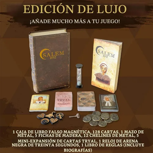 Vista 3 de Facade Games Salem 1692 Deluxe Edition, caza de brujas para 4-12 jugadores