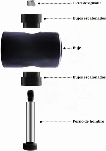Vista 5 de Kit de Bujes Aisladores de Palanca de Cambios Reemplaza MS99-63399 Compatible con Eaton Fuller K3399