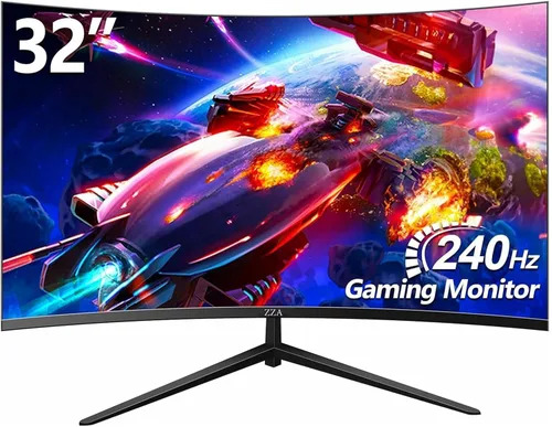 Vista 8 de ZZA - Monitor de 24 pulgadas 100HZ, 1080p, monitor de juegos curvo 2800R, VA 120% sRGB, FreeSync, sin marco en tres lados, filtro de luz azul