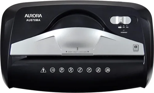 Vista 4 de Aurora High Security – Trituradora profesional de papel/CD/tarjetas de crédito.