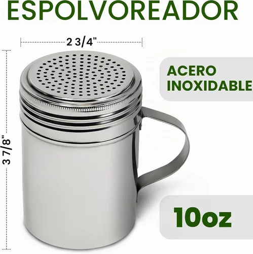 Vista 3 de Coctelera versátil de acero inoxidable, sal, azúcar, agitadores de 10 onzas. Cada juego de 2