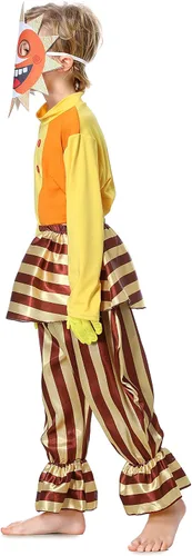 Vista 3 de Disfraz de luna y sol, disfraz de payaso de dibujos animados, para Halloween, cosplay para niños