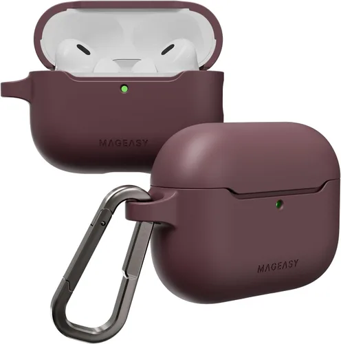 Vista 15 de MAGEASY Funda diseñada para estuche de AirPods Pro 2 - Funda protectora a prueba de golpes para AirPods Pro y Pro 2, resistente a las manchas, suave