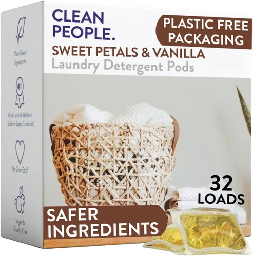 Vista 7 de The Clean People Cápsulas de detergente para ropa sin fragancia, cápsulas de lavandería hipoalergénicas, ultra concentradas, embalaje reciclable