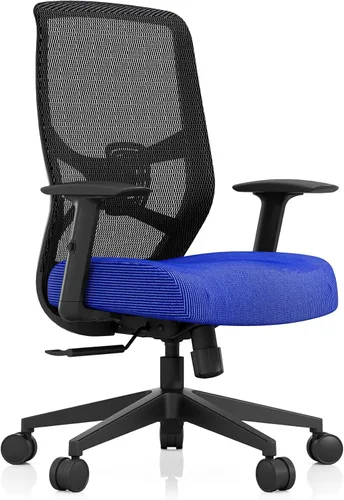 Vista 8 de Tempur-Pedic ProTask - Silla de oficina ejecutiva con respaldo de malla y soporte lumbar integrado, silla de escritorio ergonómica de malla Negro