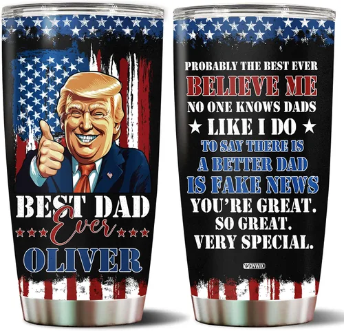 Vista 15 de Vaso personalizado de regalo para papá, regalos para padrastro de hija, hijo, niños, cumpleaños, Navidad, día del padre, regalo para padrastro, taza