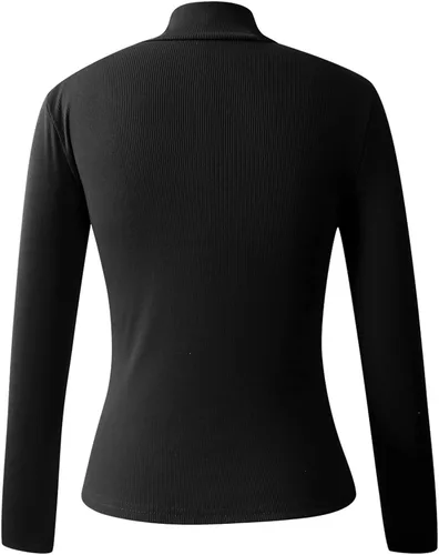 Vista 4 de Women's Knitted Sweater Top Casual Long Sleeve Turtleneck Cut Hollow Rhinestone Pullover Lightweight Fit T Shirt Sweater