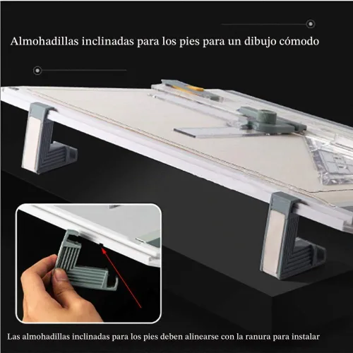 Vista 5 de Set de mesa de dibujo con escala en pulgadas A3 de SALEMAR, tablero de dibujo para bocetos arquitectónicos gráficos