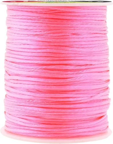 Vista 27 de Mandala Crafts Cordón de satén de cola de rattail de 0.02 in para nudos chinos de macramé