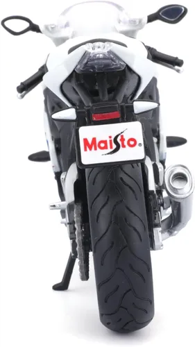 Vista 4 de Maisto 1/12 BMW S1000Rr Motocicleta, Blanco/Rojo/Azul Multi