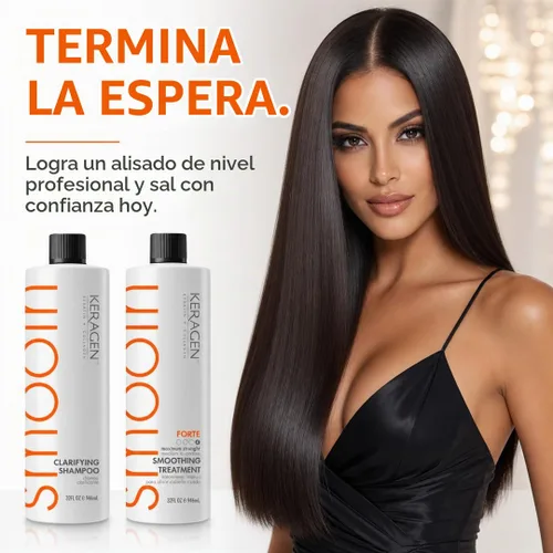 Vista 7 de Keragen - Tratamiento alisador de queratina brasileña, cabello seco y dañado Cruelty free, formaldehyde-free smoothing treatment for dry, curly