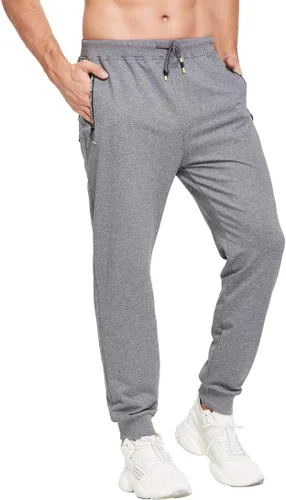Vista 2 de Tansozer - Pantalones deportivos para hombre, ligeros, entallados, informales, bolsillos con zíper