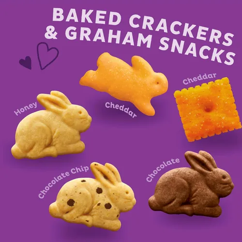 Vista 2 de Annie's Bocadillo orgánico Bunny Grahams, Cheddar, 0.75 onzas, 100