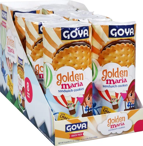 Vista 4 de Goya Foods Golden Maria - Galletas sándwich de 5.10 onzas (paquete de 8)