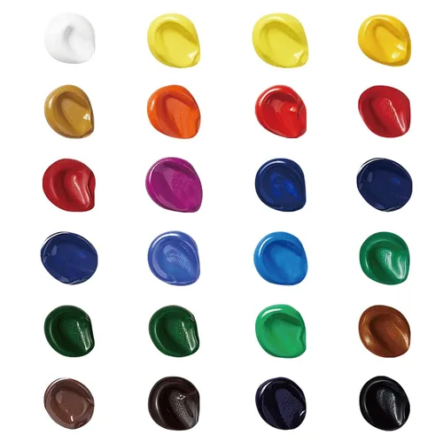 Vista 6 de Amazon Basics Tubos de pintura acrílica, 24 unidades (paquete de 1), multicolor