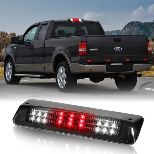 Vista 24 de Reemplazo para Ford F-250 F-350 F-450 F-550 Super Duty/Ford Ranger 1993-2011 Lente de humo LED cromado carcasa trasera de montaje alto 3ª tercera