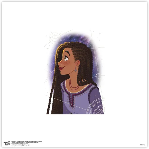 Vista 9 de Trends International Gallery Pops Disney Wish - Póster de pared con retrato de objetos celestiales Asha, 12.00 x 12.00 pulgadas, versión de marco