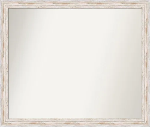 Vista 282 de Amanti Art Espejo personalizado, espejo de baño estrecho Alexandria White Wash, espejo de pared o espejo de tocador de baño sobre el fregadero