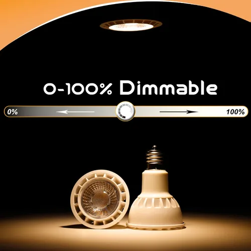 Vista 4 de Heifymi Reflector regulable E17 tipo base intermedia R14 de 6 W (equivalente a 60 vatios), blanco cálido 2700 K, 600 lúmenes, bombilla LED E17