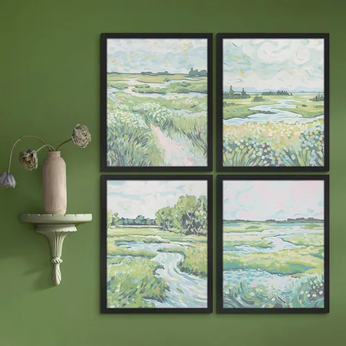 Vista 34 de SIGNWIN Póster enmarcado abstracto, paisaje, naturaleza, desierto, fotografía, realismo, decorativo, rústico, acogedor, zen para sala de estar