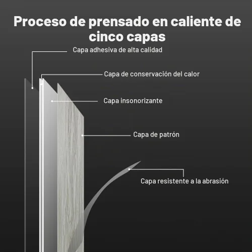 Vista 7 de Azulejos de suelo para despegar y pegar, suelo de tablones de vinilo blanco (Ash White)