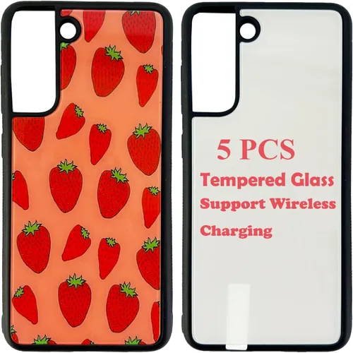 Vista 13 de JUSTRY 5 fundas para teléfono de sublimación compatibles con Samsung Galaxy S20 Plus, vidrio templado, fácil de sublimar, bricolaje, 2 en 1, goma