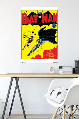 Vista 4 de Trends International DC Comics - Póster de pared de Batman con portada #1, 22.375 x 34 pulgadas, versión premium sin marco