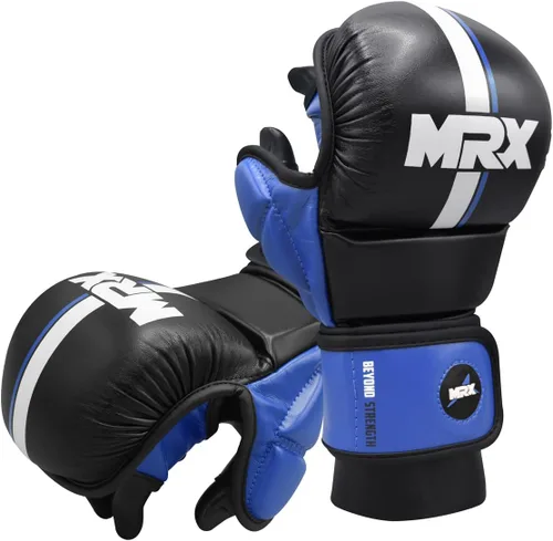 Vista 7 de MMA Sparring Pro - Guantes con palma ventilada abierta, guantes de artes marciales adecuados para hombres y mujeres, lucha contra jaula de kara